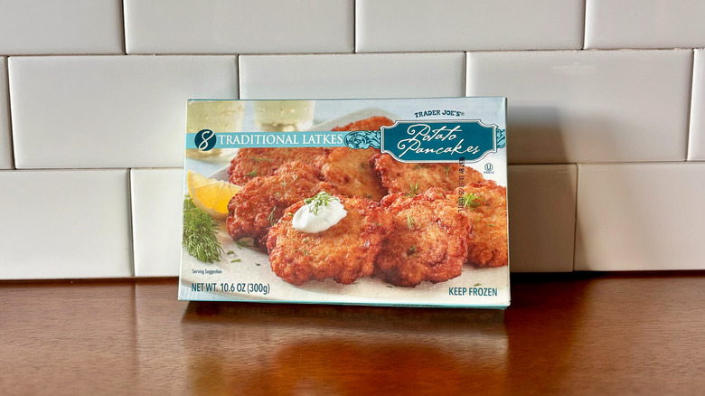 Trader Joe's potato pancakes box