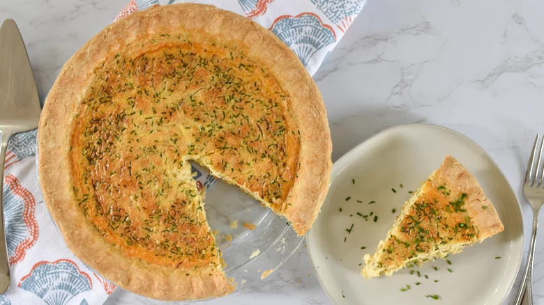 sliced quiche Lorraine