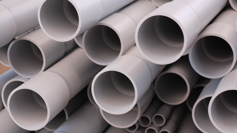 Stack of PVC piping