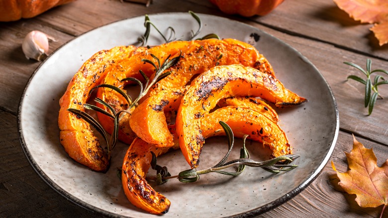 roasted butternut squash with rosemary