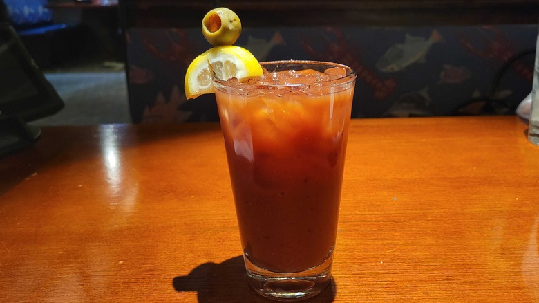 Bloody Mary cocktail on table