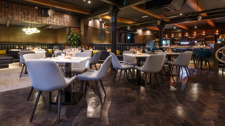 Trendy restaurant interior 