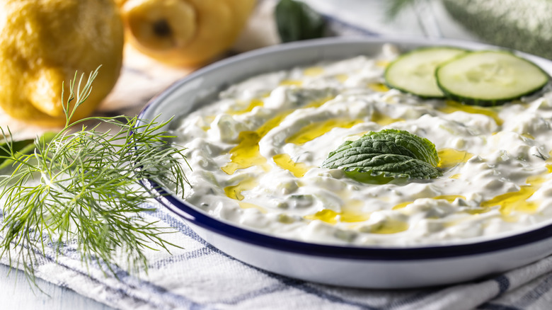 bowl of tzatziki