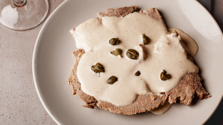 plate of vitello tonnato