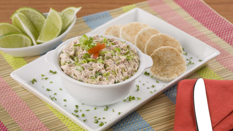 tuna dip in bowl