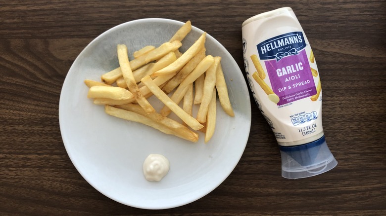 Hellmann's garlic aioli with fries