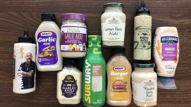 assorted aioli brands