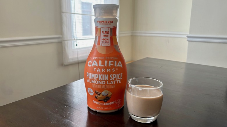 Califia pumpkin latte in glass