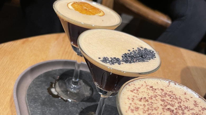 Starbucks Reserve espresso martini flight