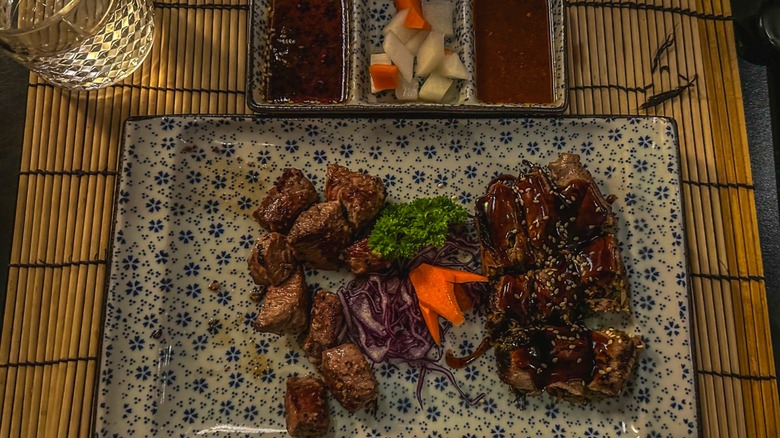 beef tasting at a japanese steakhouse