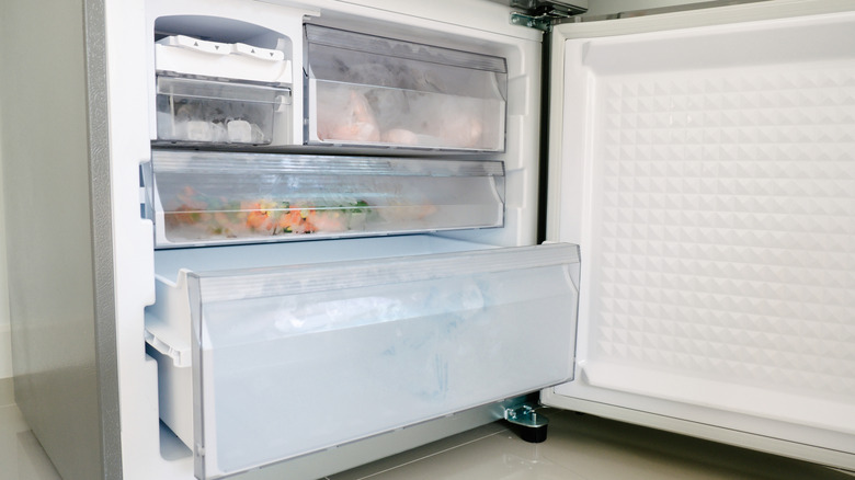 Open freezer drawer