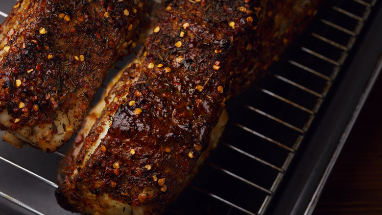 ribs on wire rack