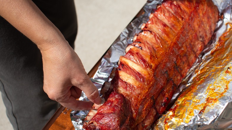 ribs wrapped in foil