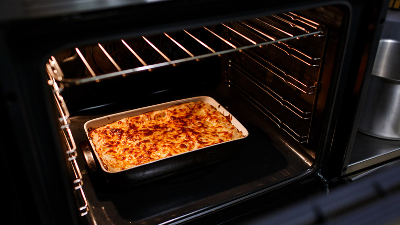 Beautifully baked lasagna.