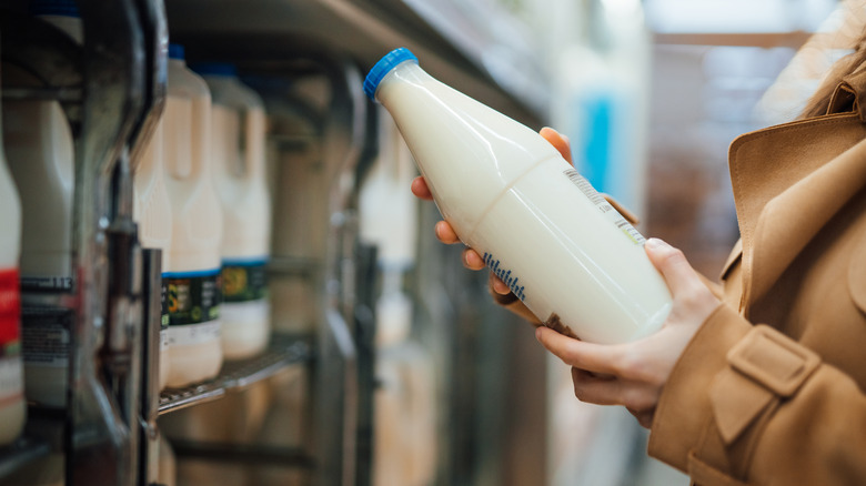 Person analyzing ingredients list