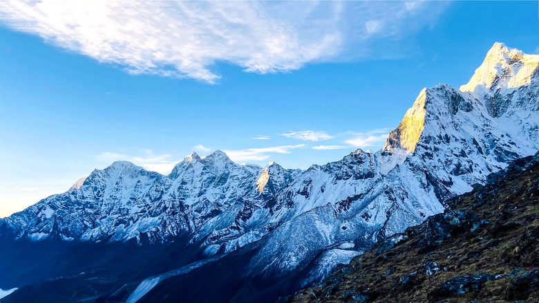 snowy mountain peaks