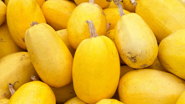 Pile of spaghetti squash