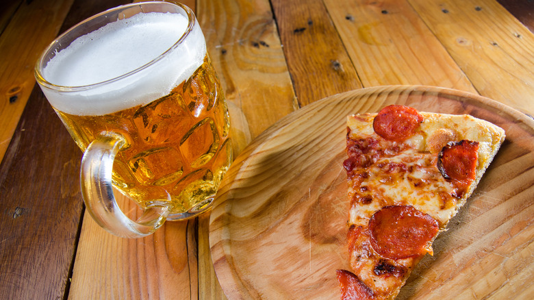 Beer and pizza