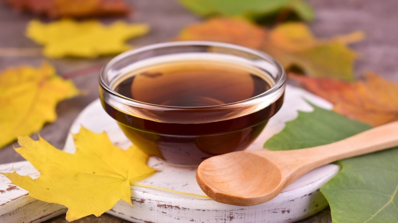 ramekin of maple syrup