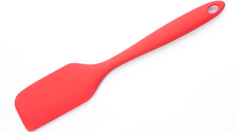 Red rubber spatula