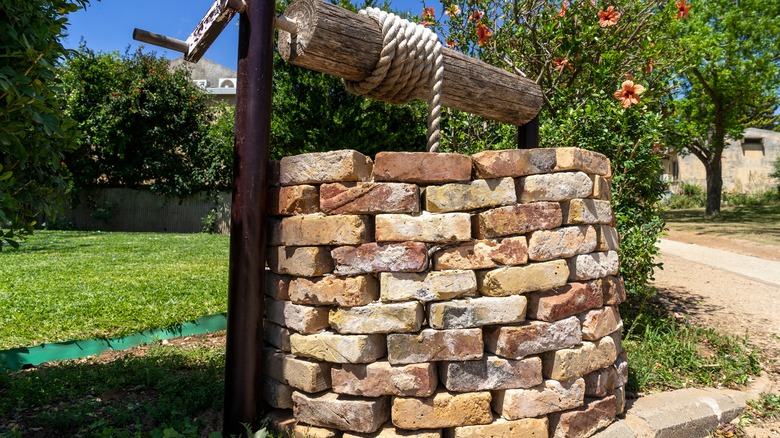 Stone well for collecting water