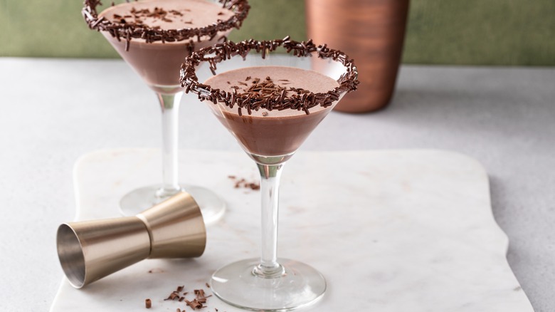 Espresso martini chocolate rim