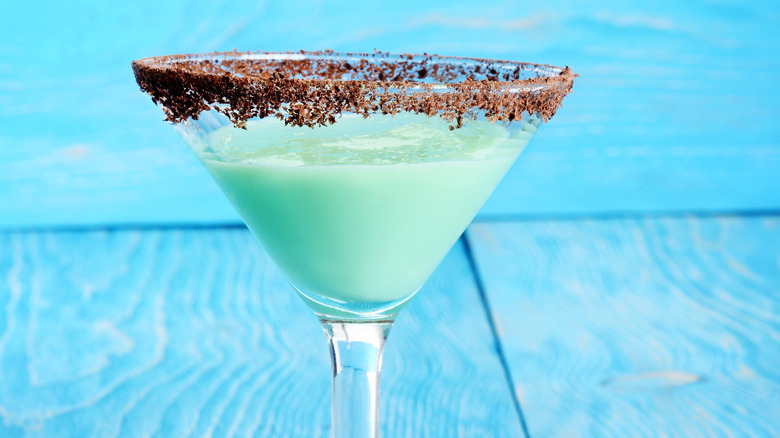 Grasshopper cocoa powder rim