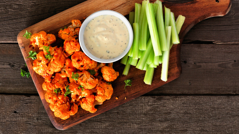 Cauliflower buffalo vegan wings