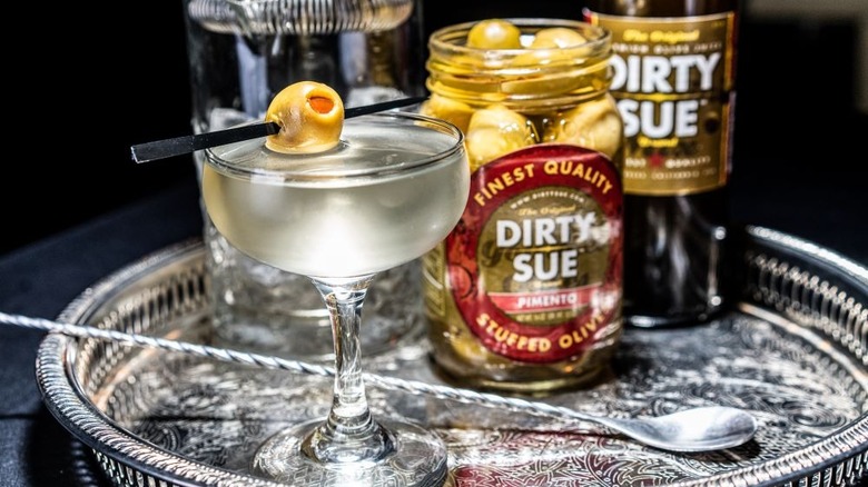 dirty martini with olives