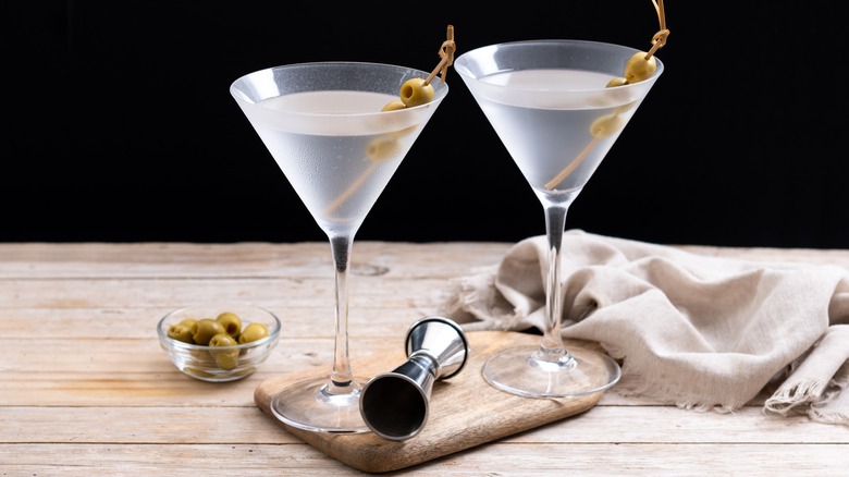 two vodka martinis