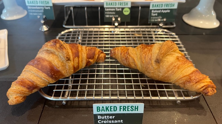 starbucks croissants on counter