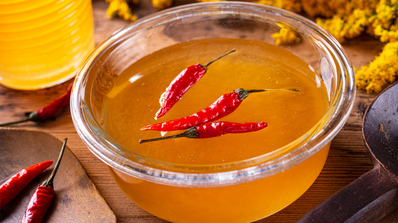 Chili infused honey