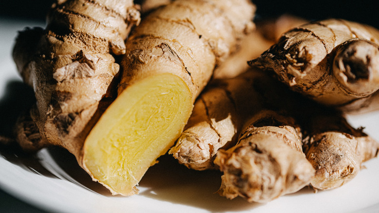 Fresh yellow ginger