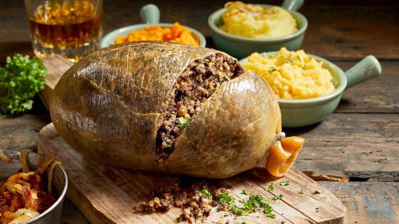 Haggis in its casing