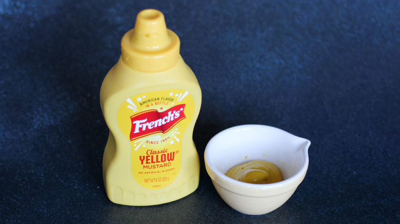 French's yellow mustard bottle, dip