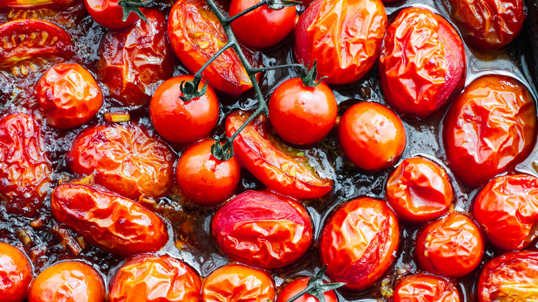 Blistered cherry tomatoes