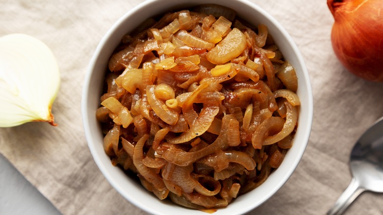 Caramelized onions in a bowl