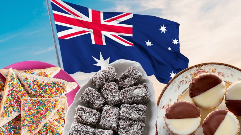 Desserts with Australian flag