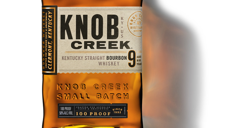 Knob Creek Bourbon and glass of ice