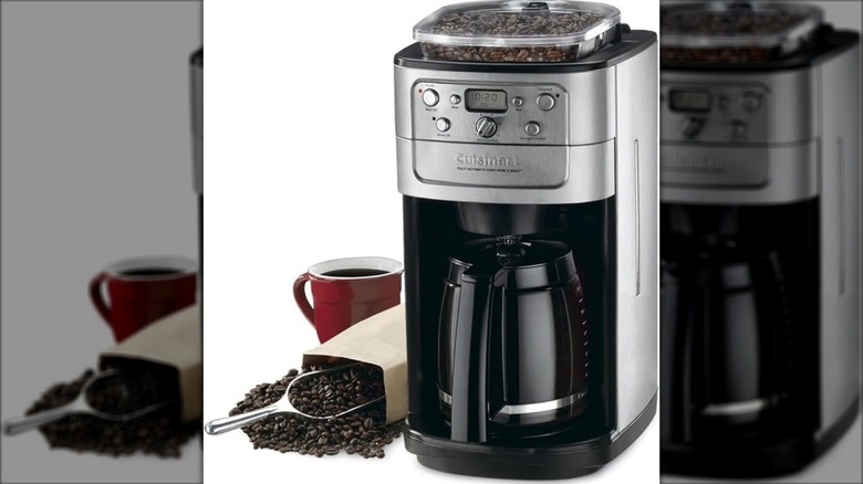 Cuisinart Grind & Brew 12-Cup Coffee Maker is on display.