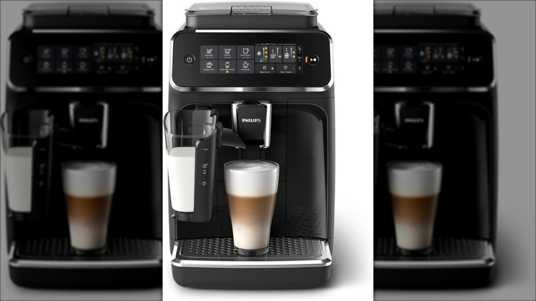 Philips 3200 Series Fully Automatic Coffee Machine is on display.