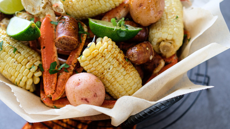 crab boil in basket