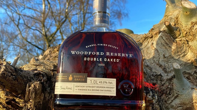 Woodford Reserve Double Oaked bottle outside