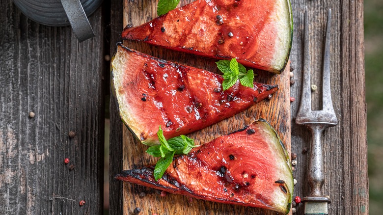 Grilled watermelon