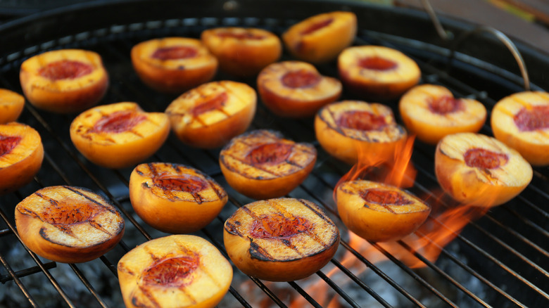 Peaches on the grill