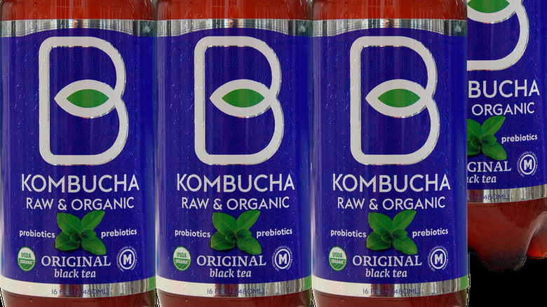 B-tea Kombucha bottles