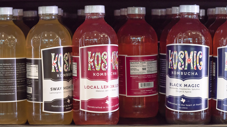 Bottles of Kosmic Kombucha