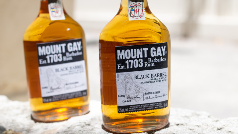 Two bottles of Mount Gay Black Barrel