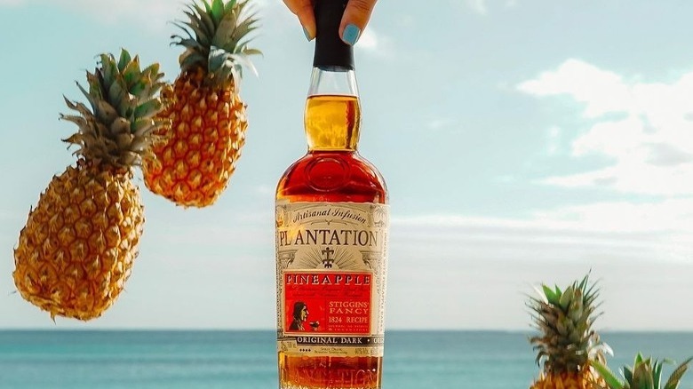 Bottle of Plantation pineapple rum