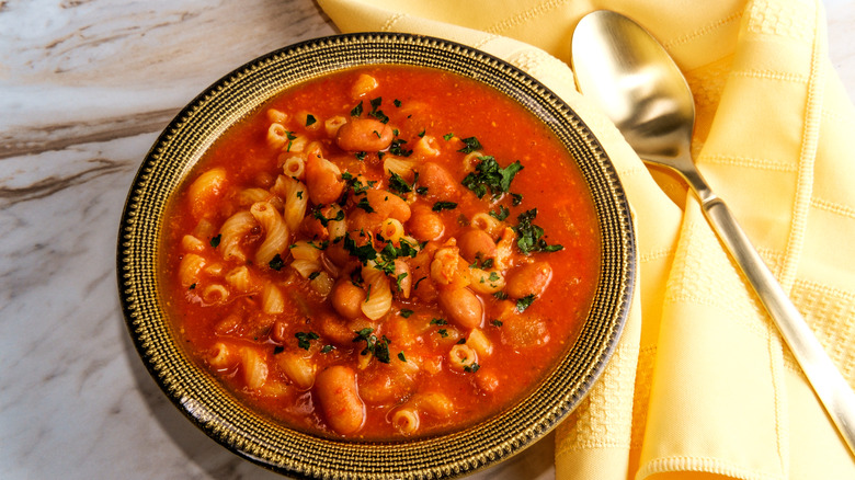 Pasta and bean soup